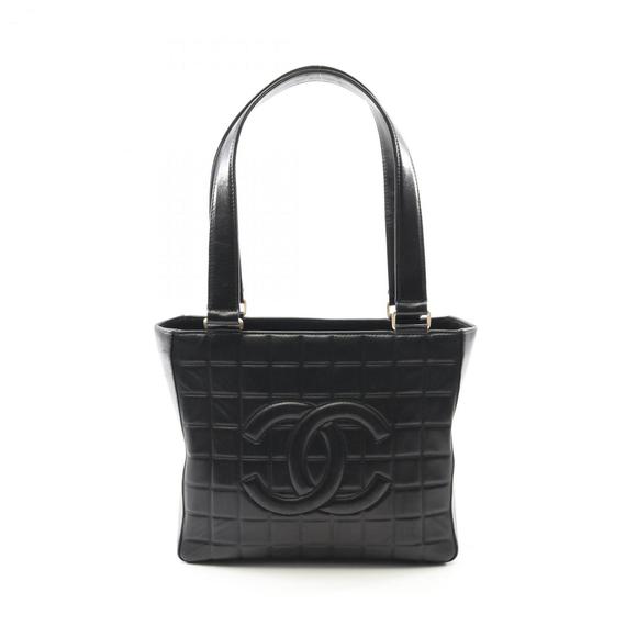 CHANEL Black Lambskin Leather Tote Bag - Picture 1 of 11